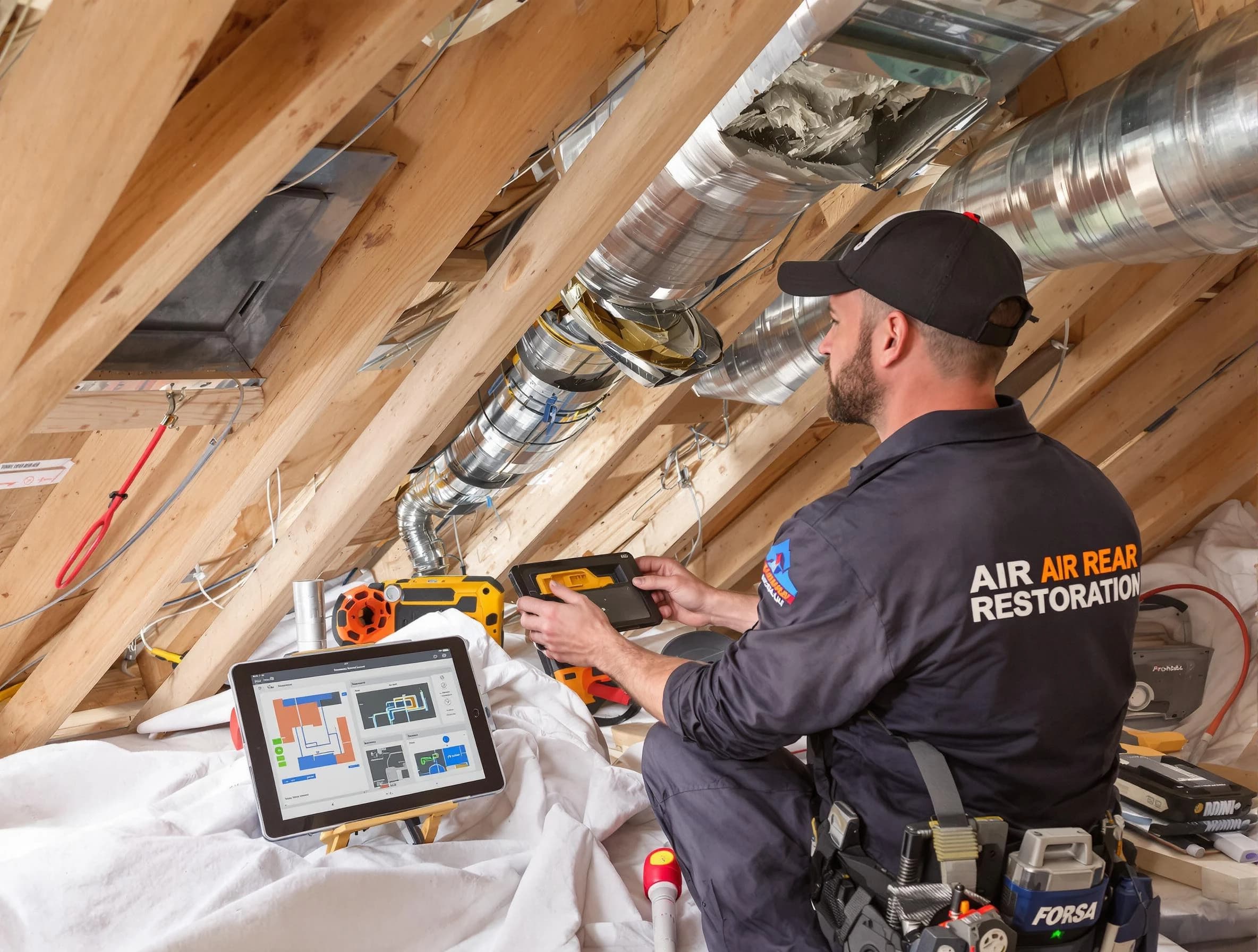 Avondale Air Duct Cleaning technician performing precise duct repair work in Avondale