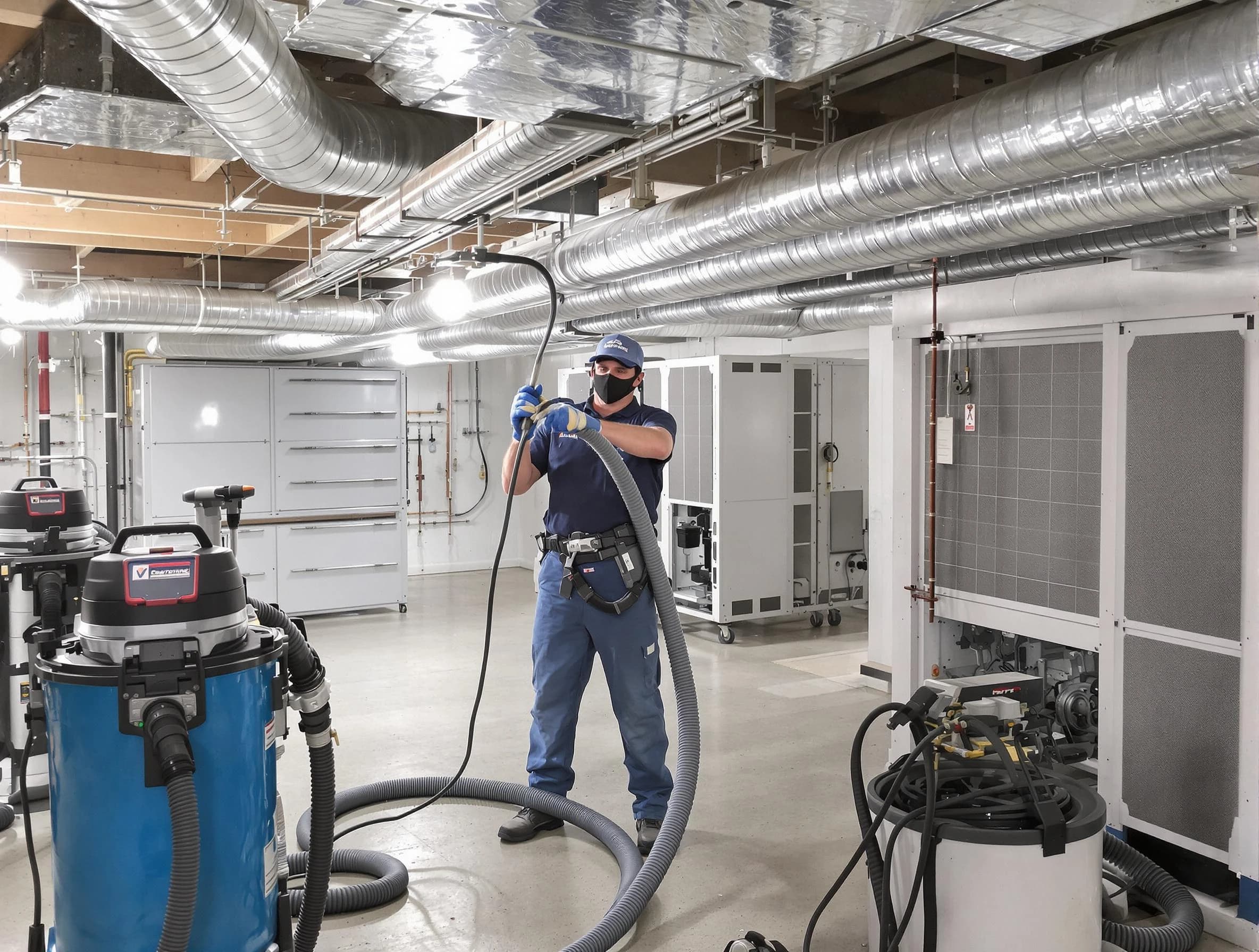Avondale Air Duct Cleaning specialist performing thorough central air duct cleaning for improved system efficiency in Avondale