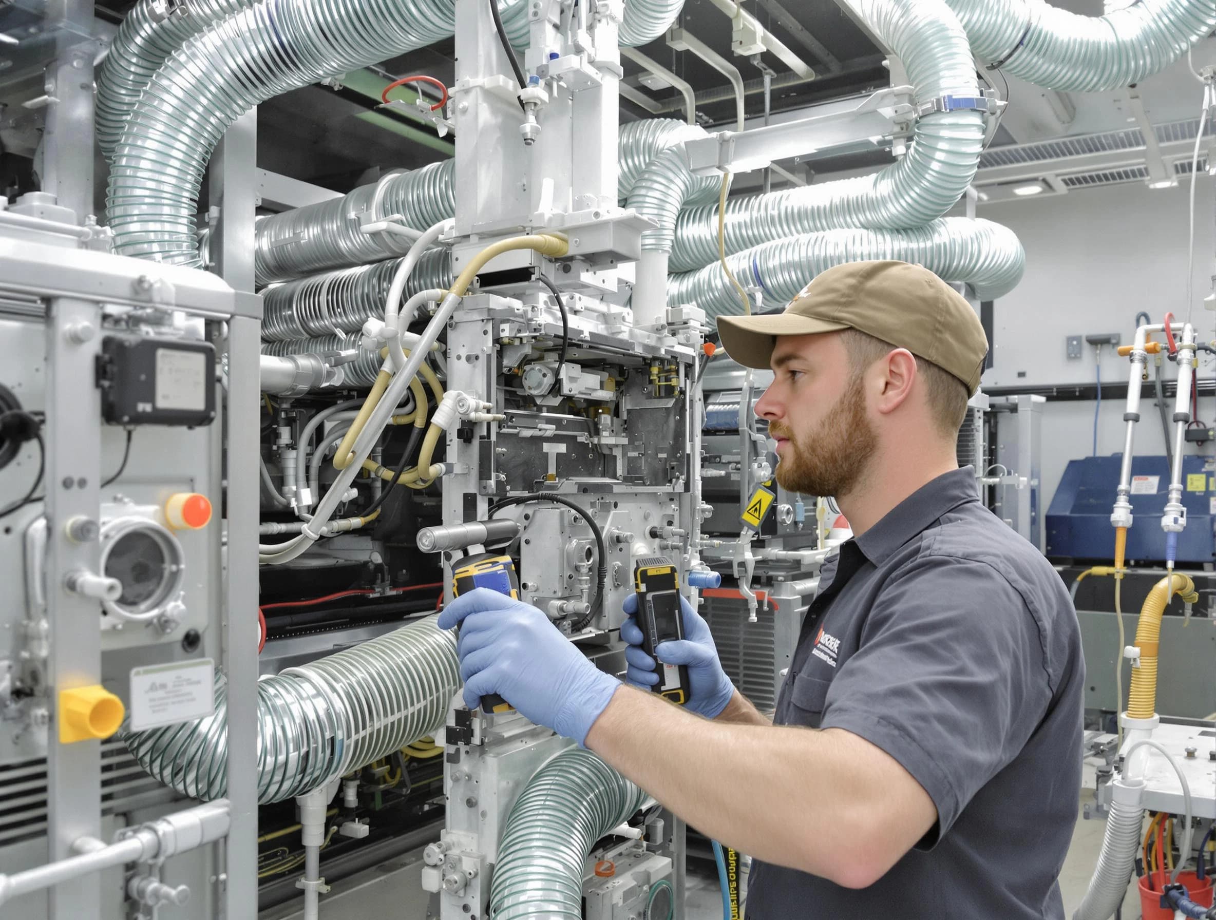 Avondale Air Duct Cleaning technician performing precision commercial coil cleaning at a business facility in Avondale