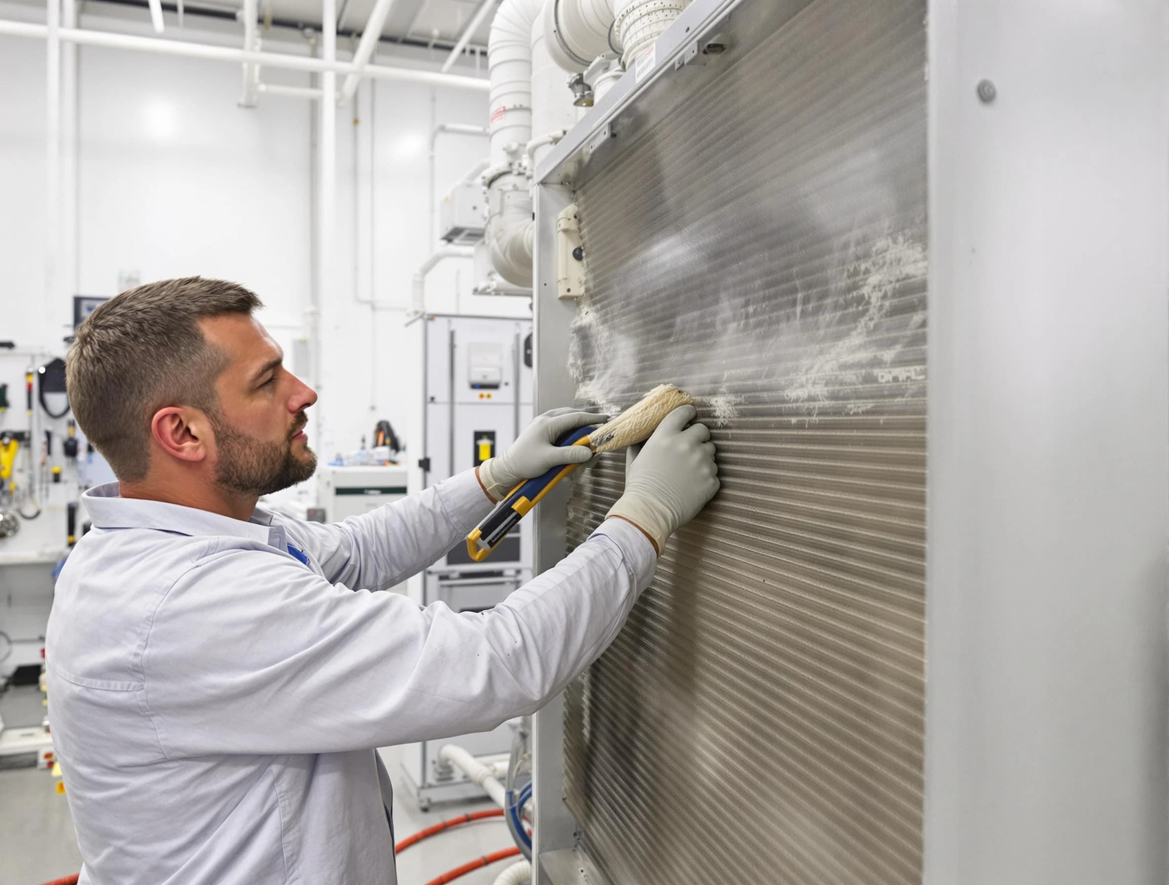 Avondale Air Duct Cleaning technician performing precision commercial coil cleaning at a Avondale business