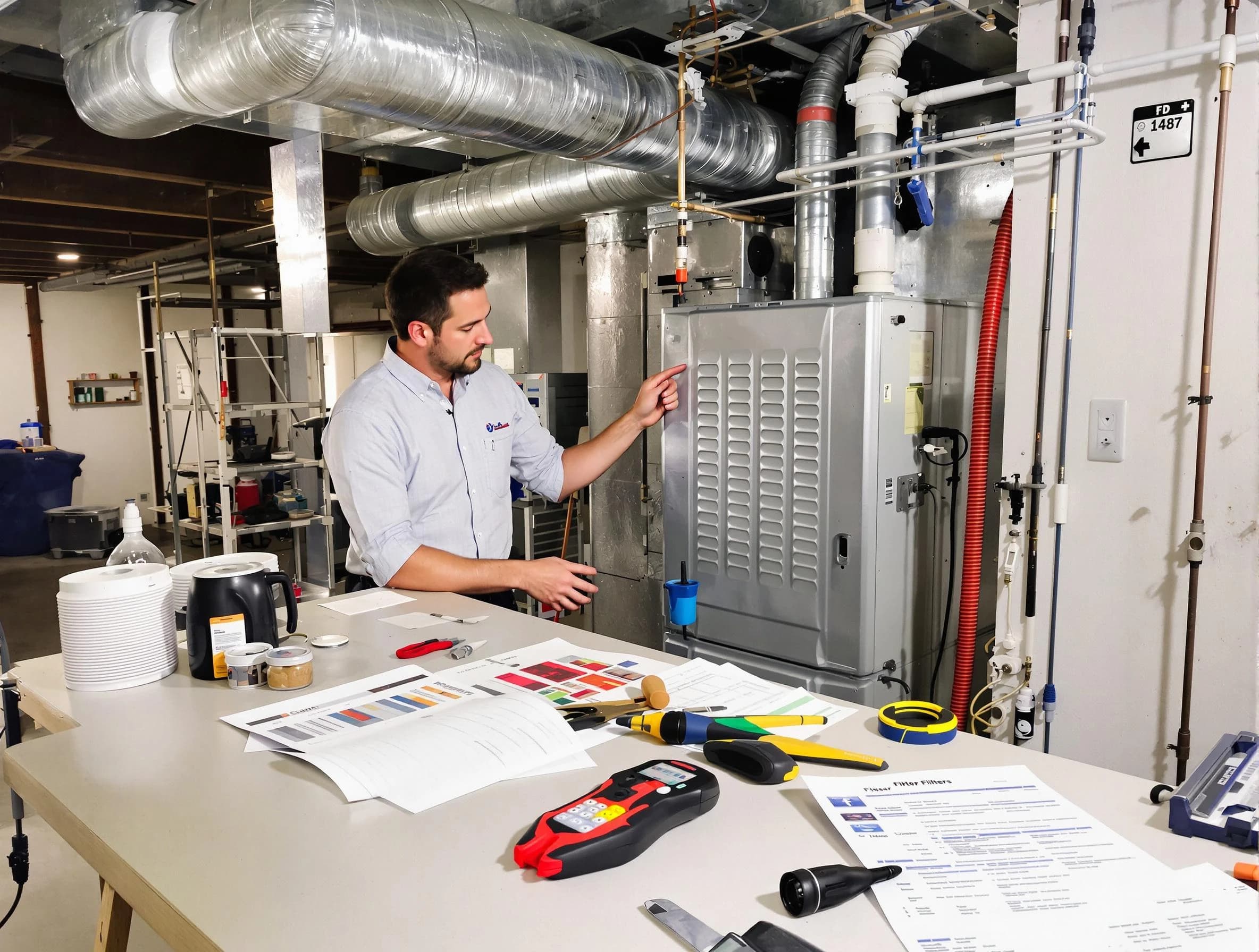Avondale Air Duct Cleaning inspector conducting detailed filter system evaluation using professional diagnostic tools in Avondale