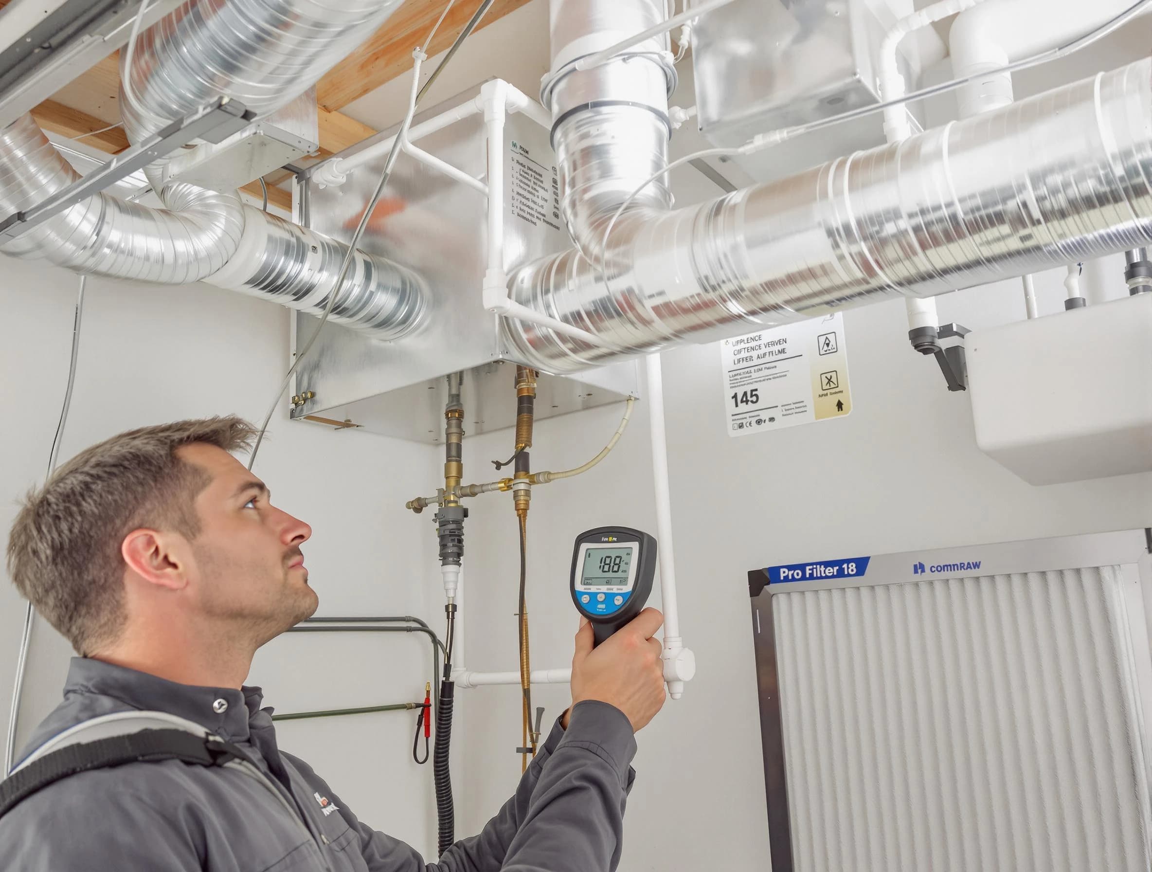 Avondale Air Duct Cleaning expert conducting detailed filter system inspection using diagnostic tools in Avondale