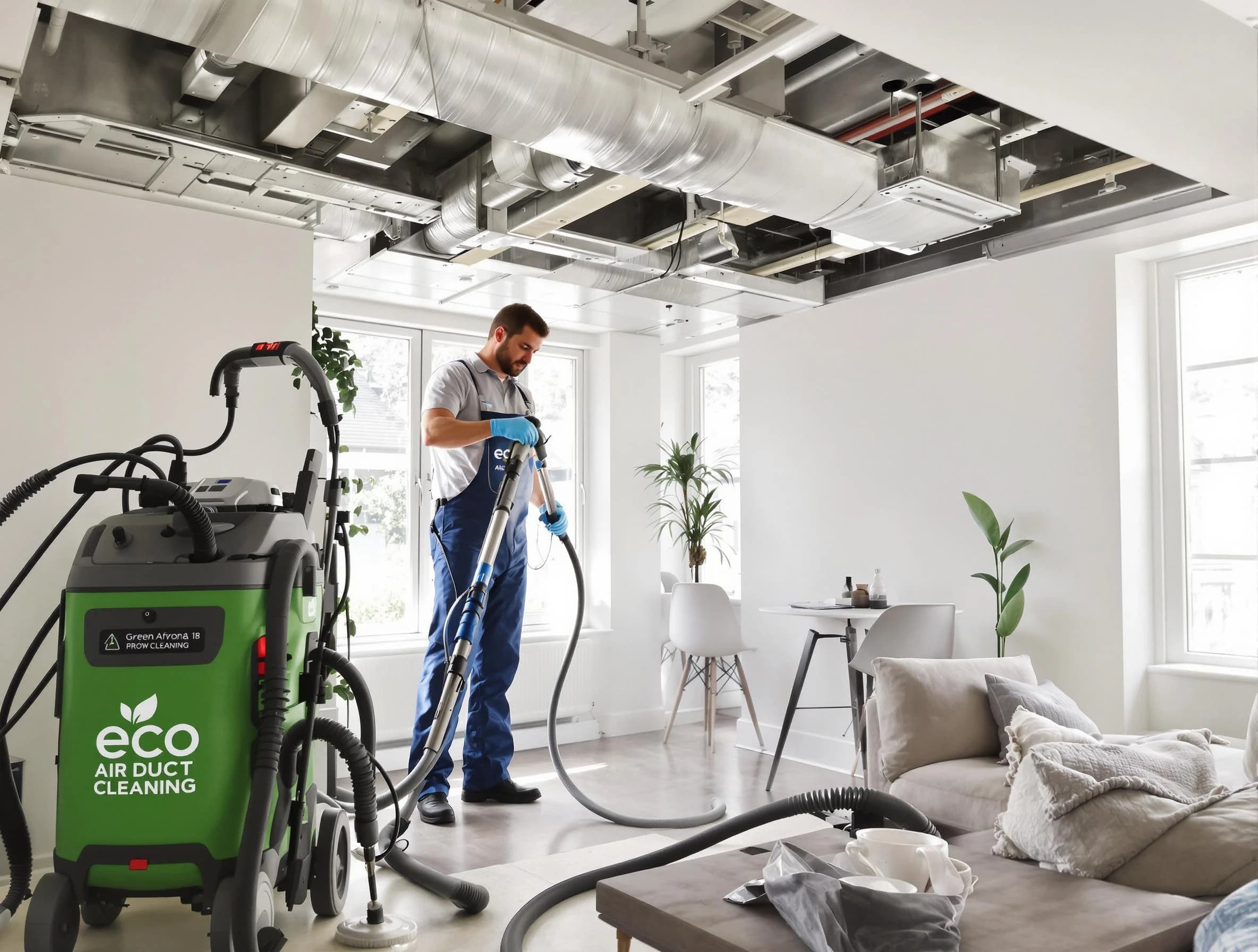 Avondale Air Duct Cleaning technician performing eco-friendly duct cleaning using sustainable methods in Avondale