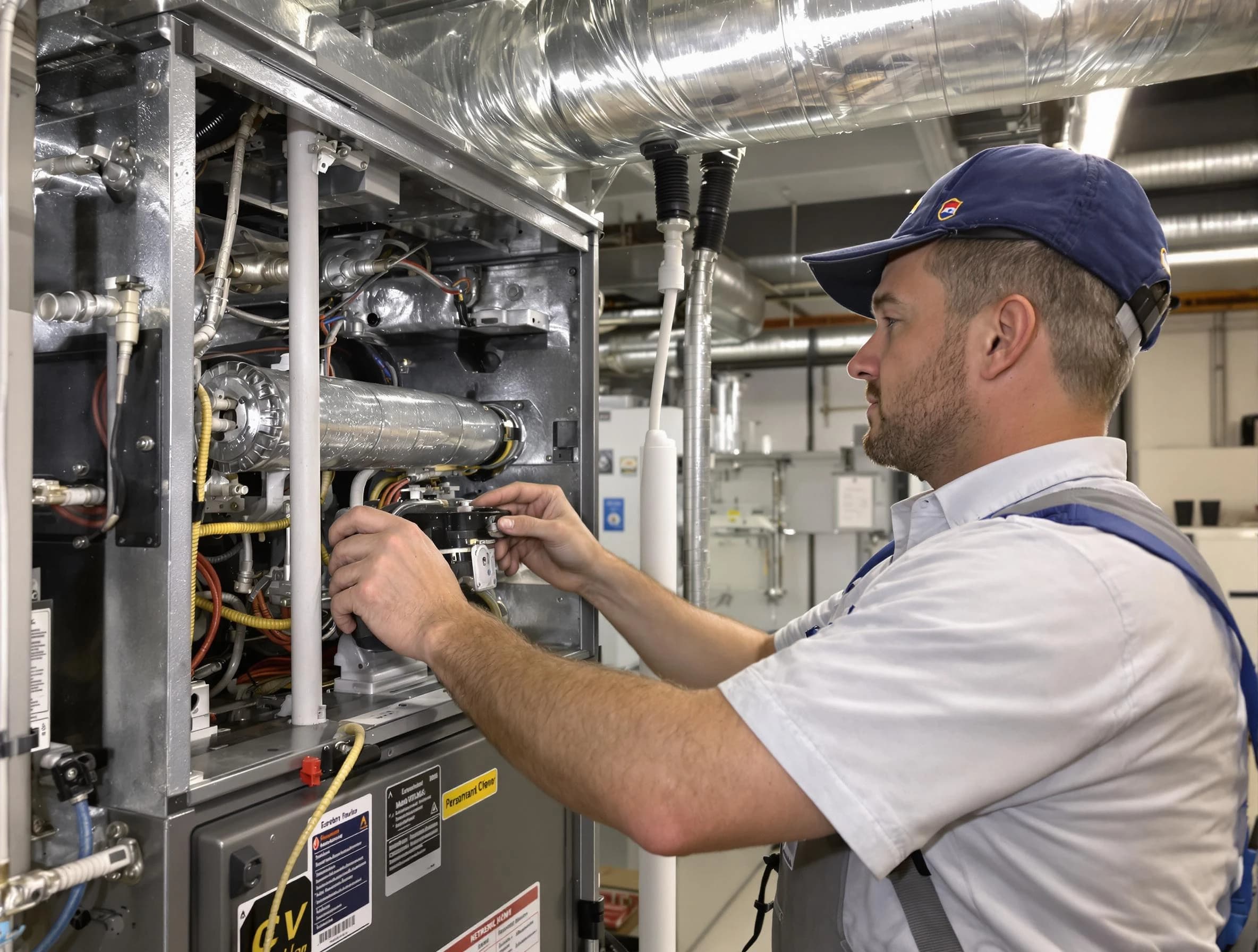 Avondale Air Duct Cleaning specialist performing thorough furnace duct cleaning to improve heating efficiency in Avondale