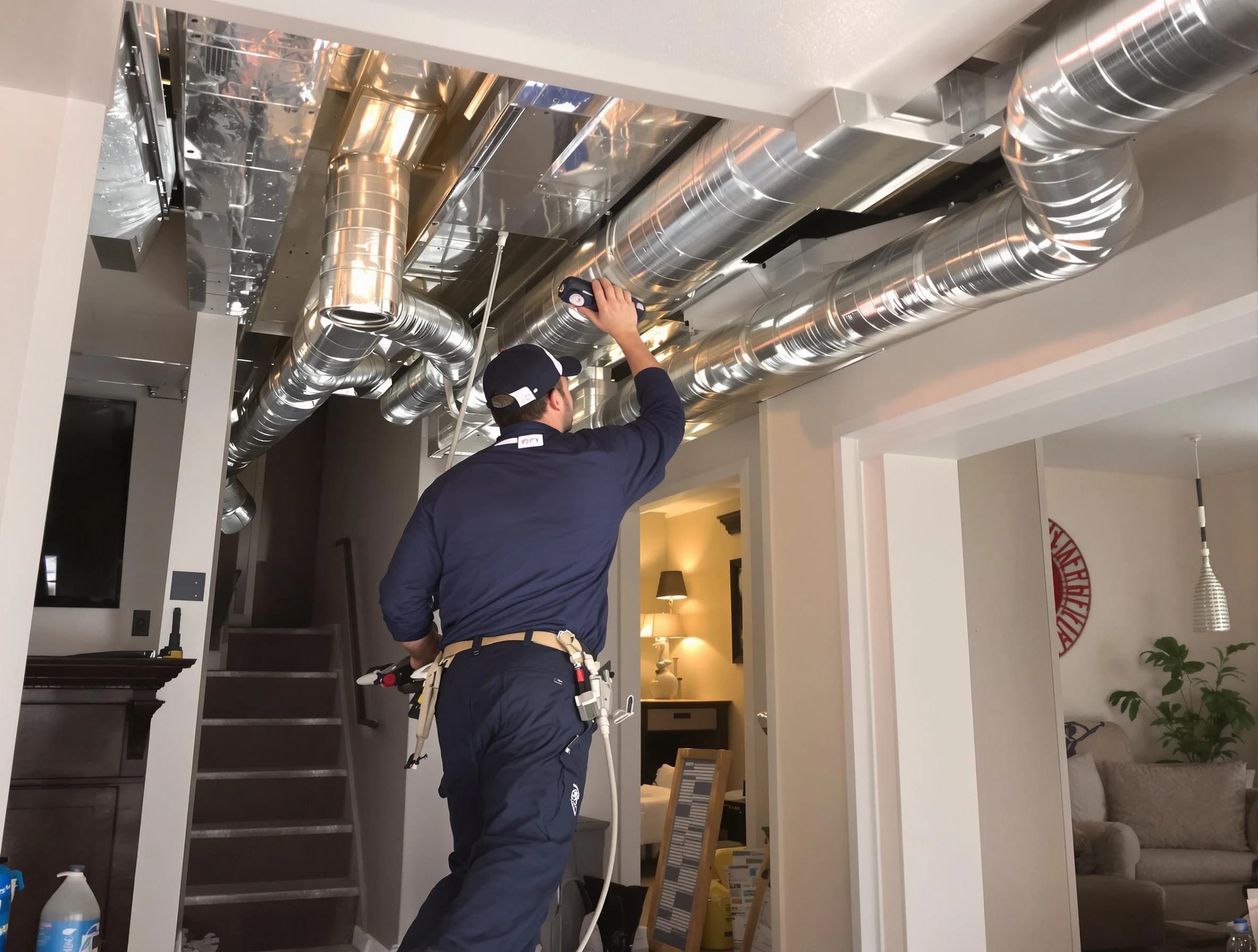 Avondale Air Duct Cleaning expert performing specialized duct cleaning in a mobile home in Avondale