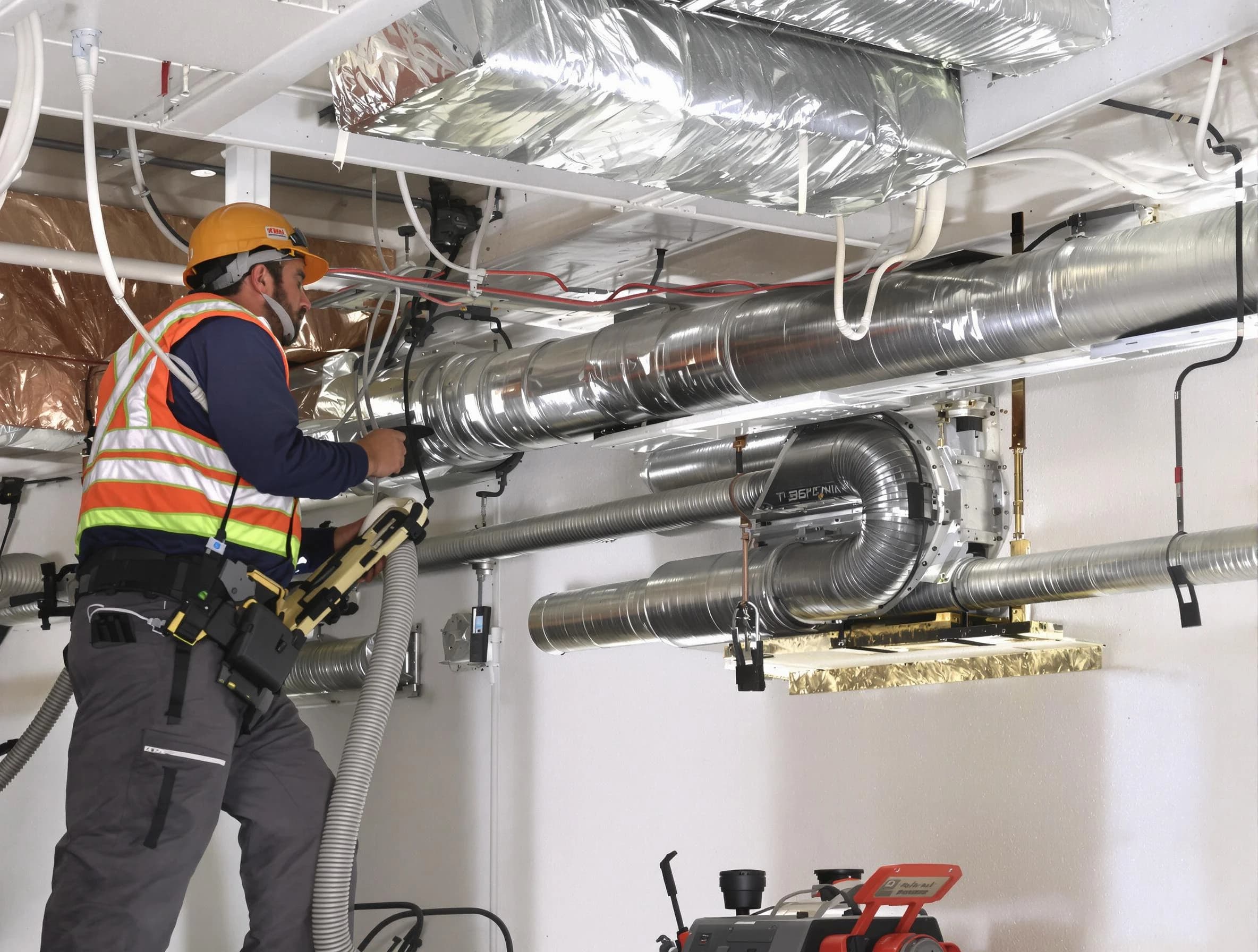 Avondale Air Duct Cleaning technician performing precision vacuum insulation removal in a residential property in Avondale