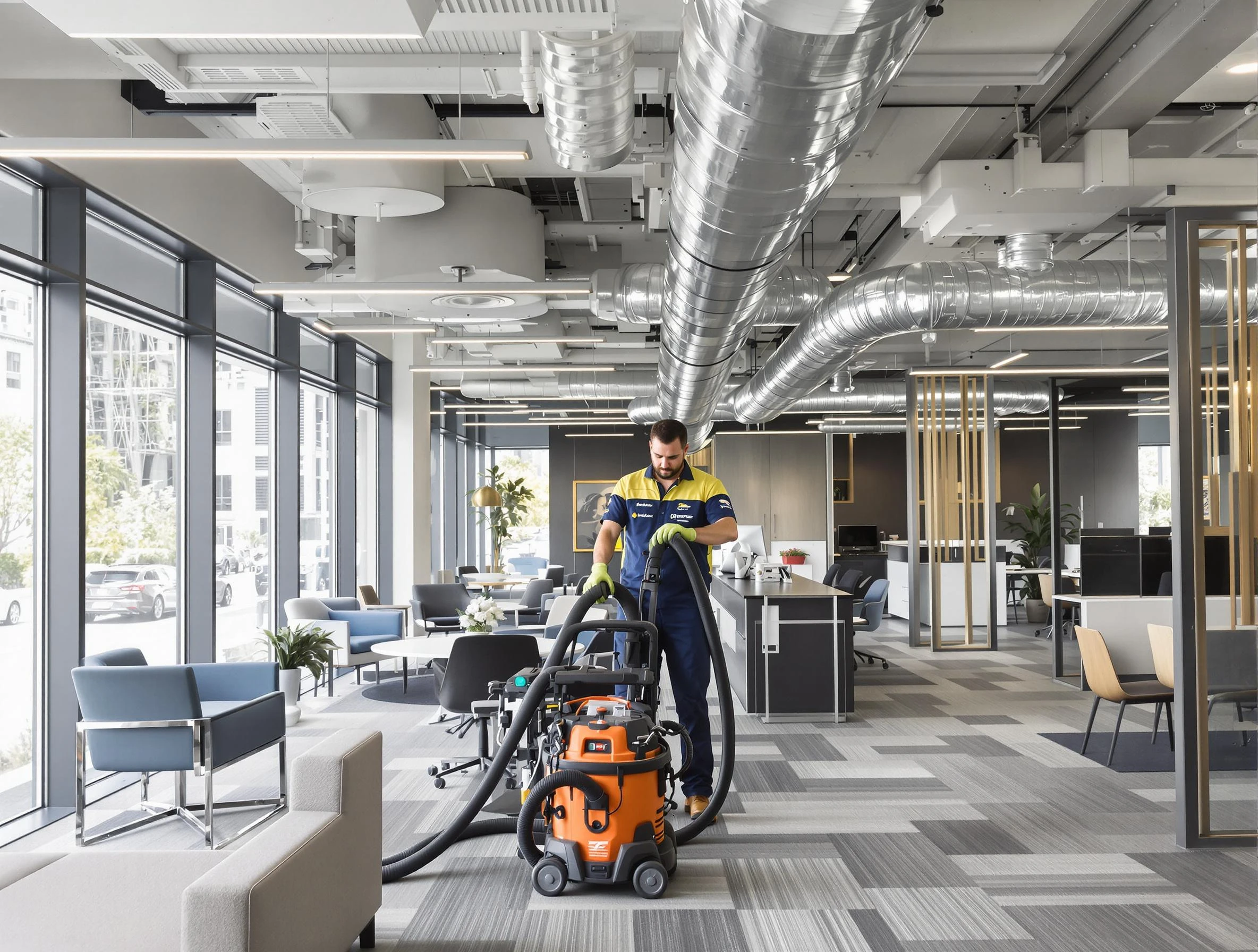 Avondale Air Duct Cleaning team performing thorough commercial duct cleaning at a Avondale business center